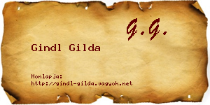 Gindl Gilda névjegykártya